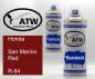 Preview: Honda, San Marino Red, R-94: 400ml Sprühdose + 400ml Klarlack - Set, von ATW Autoteile West.